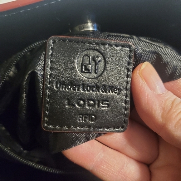 LODIS Black Smooth Leather Large Shoulder/Tote RFID - Picture 13 of 13